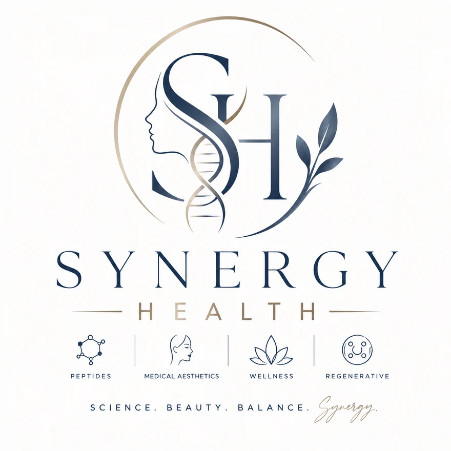 Synergy Health. Peptides, medical aesthetics, wellness, regenerative. Science. Beauty. Balance.